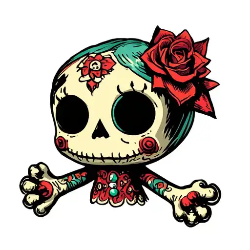 voodoo doll tattoo design idea