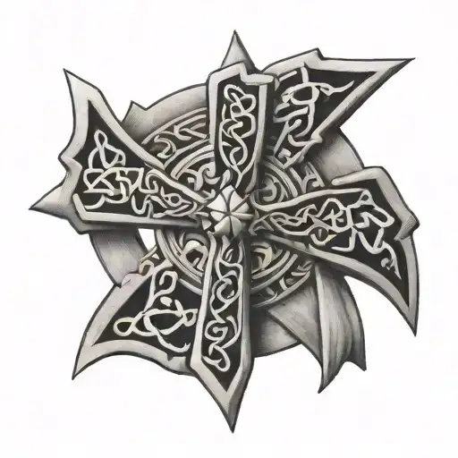 St George, 96, Celtic cross tattoo design idea