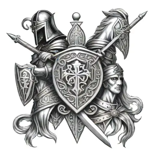 knights Templar tattoo design idea