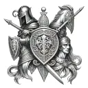 knights Templar tattoo design idea