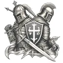 knights Templar tattoo design idea