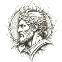 stoic virtues tattoo design idea