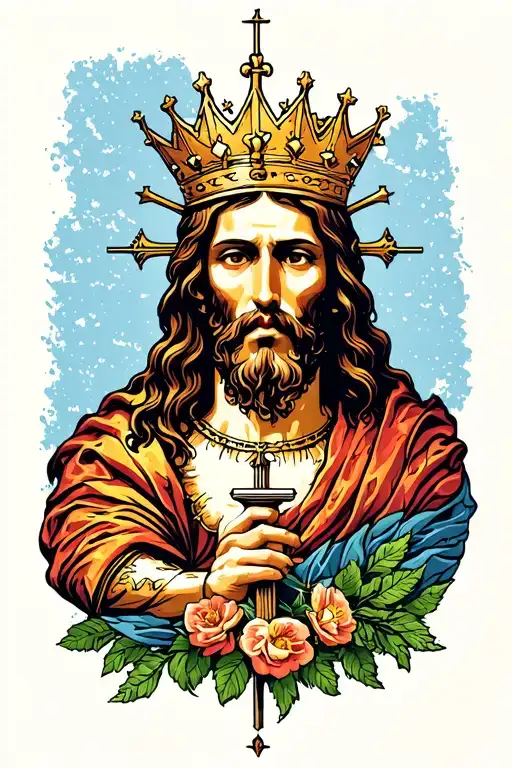 no king but Christ no roots but church tattoo design idea
