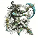 cosmic shiv dance tattoo design idea