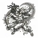 cosmic shiv dance tattoo design idea