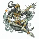 cosmic shiv dance tattoo design idea