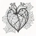 realistic heart tattoo design idea