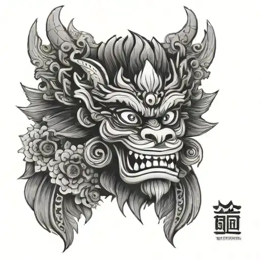 Balinese Barong tattoo design idea