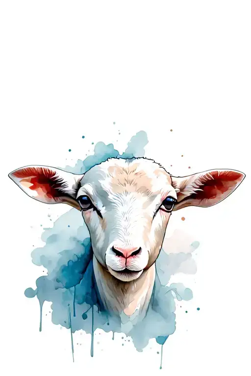 lamb face tattoo tattoo design idea