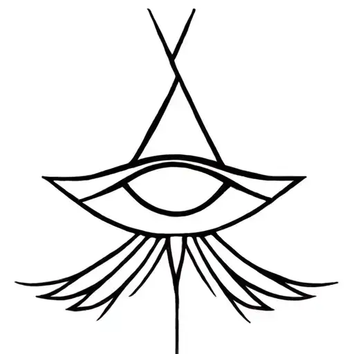 Horus life and eye key tattoo design idea