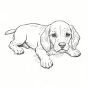 a beagle puppy tattoo design idea