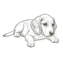 a beagle puppy tattoo design idea