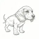 a beagle puppy tattoo design idea