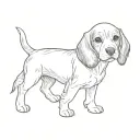 a beagle puppy tattoo design idea