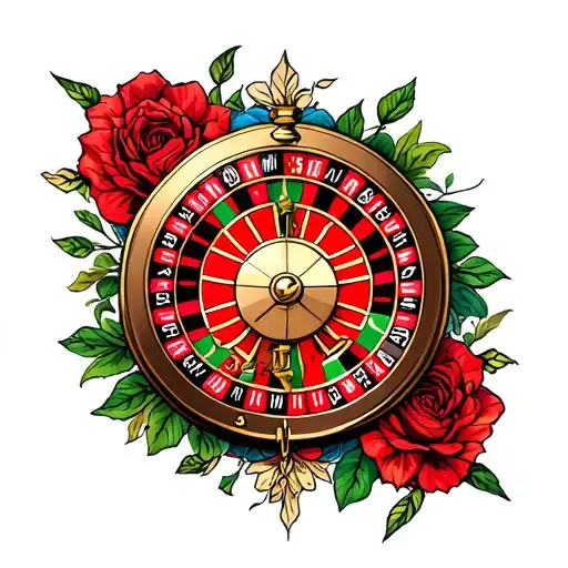 Roulette tattoo design idea