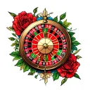 Roulette tattoo design idea