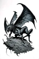 Mothman Cryptid tattoo design idea