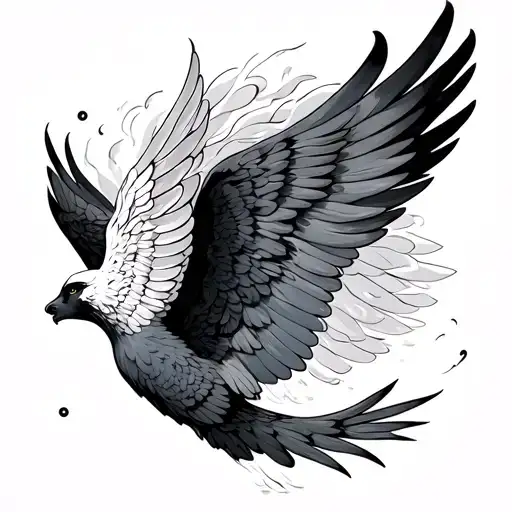 Wind Beneath My Wings tattoo design idea