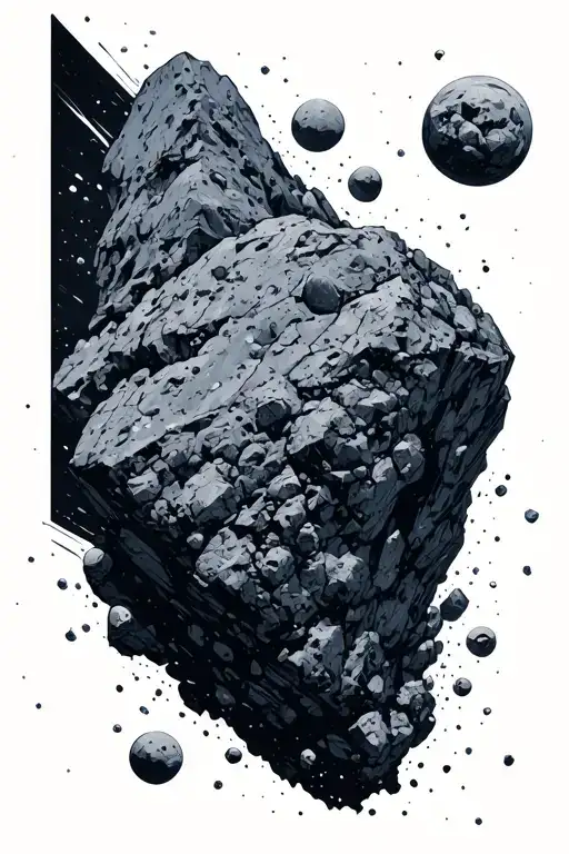 asteroid field tattoo design idea
