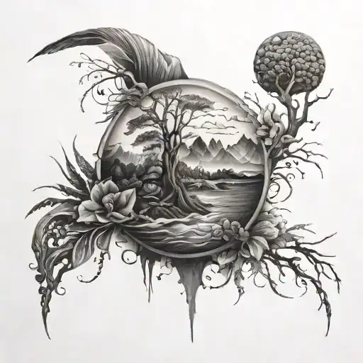 Environmental tattoo design idea