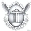 father, son and holy spirit Heaven gate signet ring tattoo design idea