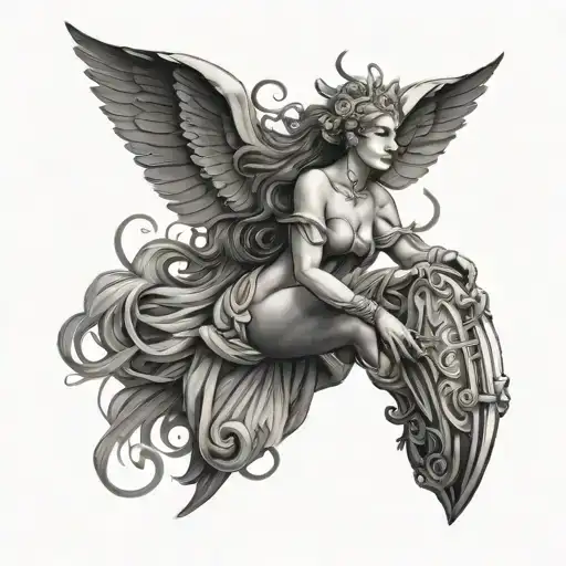Nike Goddess tattoo design idea