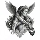 Nike Goddess tattoo design idea