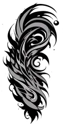 neo tribal patterns, cyber sigilism tattoo design idea