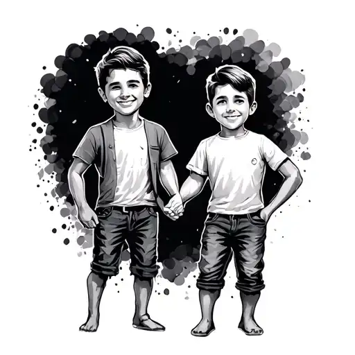 dad son holding hands holding time date tattoo tattoo design idea