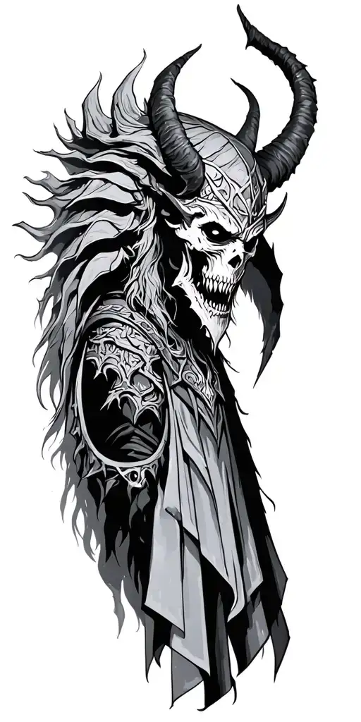 lich king and illidan stormrage tattoo design idea