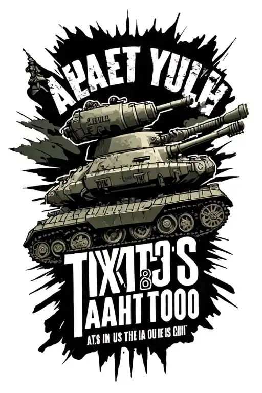 Bible verse Isaiah 6:8 with us army tanker designs tattoo design idea