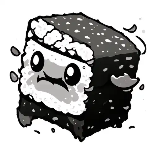 spam musubi character tattoo design idea