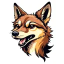 Beep beep coyote head tattoo design idea