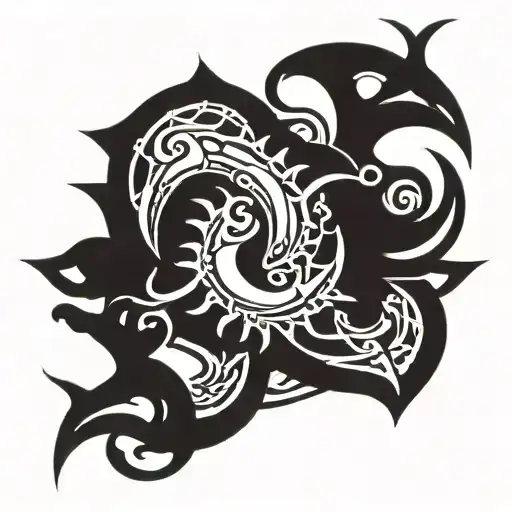 Sagittarius Scorpio and Cancer tattoo design idea