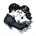 together forever couple tattoo design idea