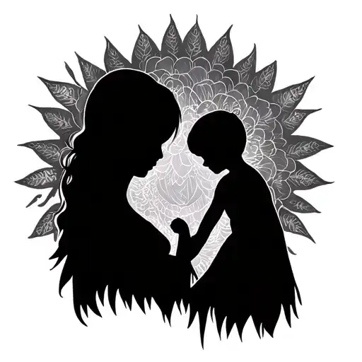 Mother And Son Matching tattoo design idea