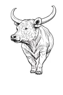Trading chart bull vs bear tattoo design idea