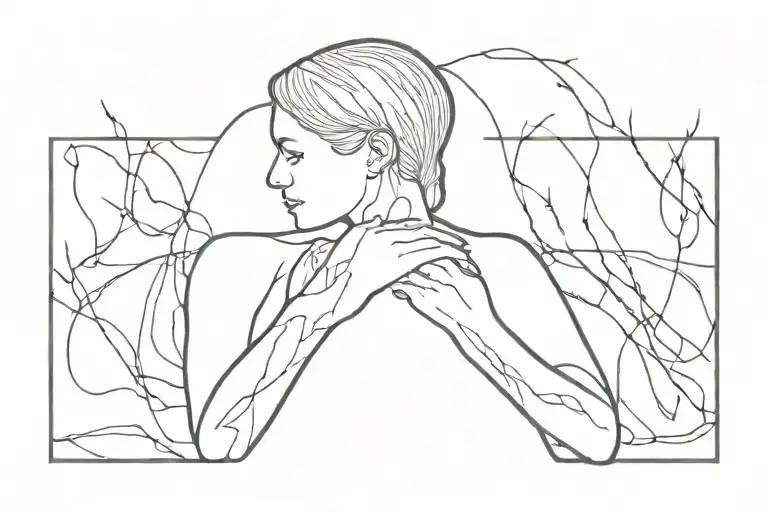 depression hard times tattoo design idea