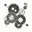 gemini and capricorn star chart tattoo design idea