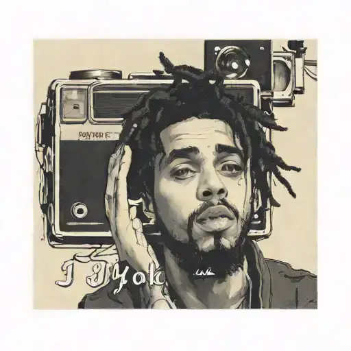 j. Cole 4 your eyes only Polaroid picture tattoo design idea