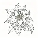 Libra marigold flower constellation tattoo design idea