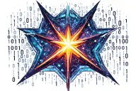 binary codes with star tattoo design idea