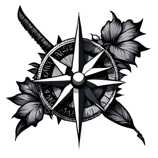 Compas south tattoo design idea
