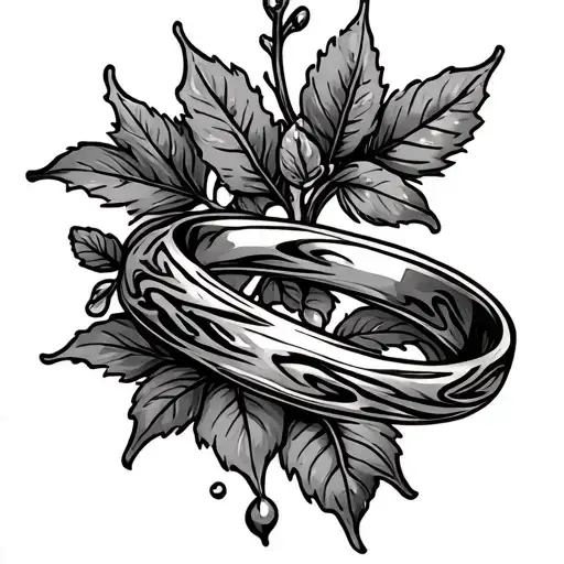 vine wedding ring finger tattoo tattoo design idea