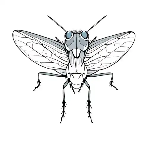 grasshopper tattoo design idea