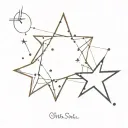 pisces and leo star constellation stars  tattoo design idea