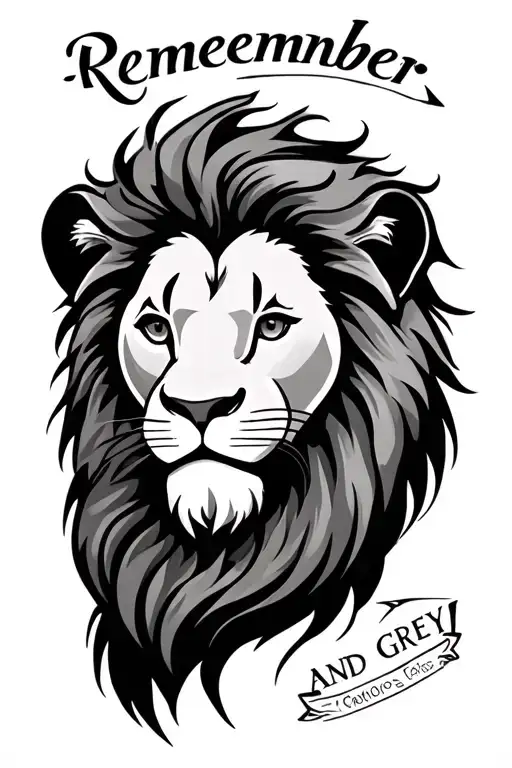 simba mufasa tattoo that says "remember tattoo design idea