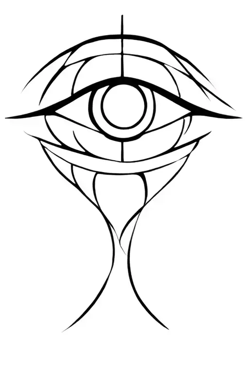 American traditional style tattoo eye symbol integrated tattoo design idea