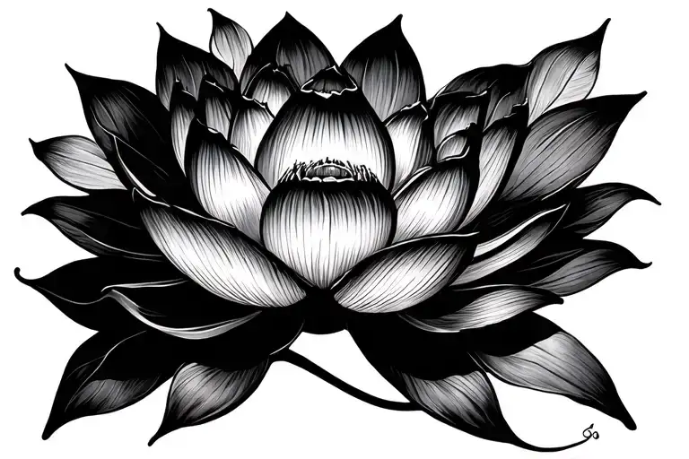lotus flower, infinity symbol, let them tattoo design idea