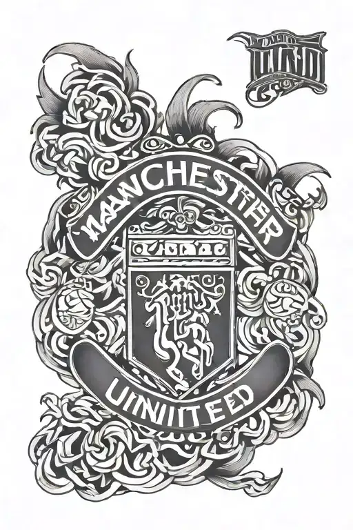 Manchester united logo tattoo design idea